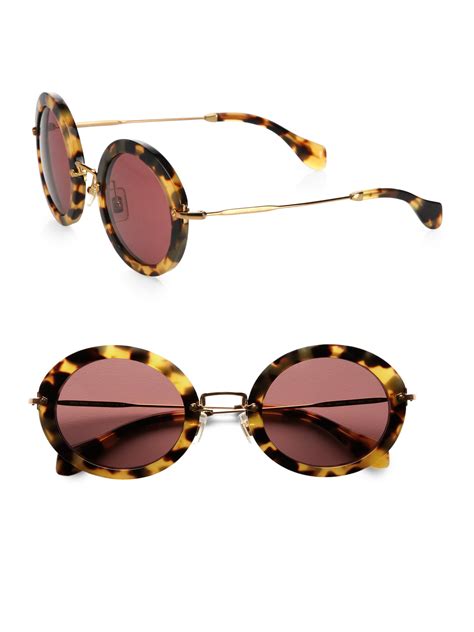 miu miu retro round sunglasses|Miu Miu glasses.